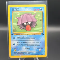 Pokemon TCG Shellder 54/62 Fossil 1st Edition Basic 30HP Common Regular - Image 1