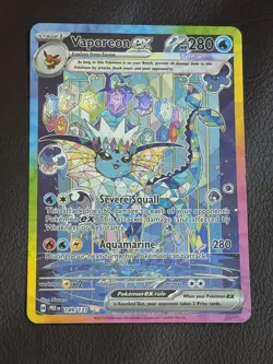 Pokemon TCG Vaporeon EX 149 Prismatic Evolutions SIR NM - Image 1