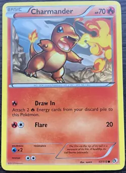 Charmander 17/113 Pokemon TCG Black & White Legendary Treasures Common LP - Image 1