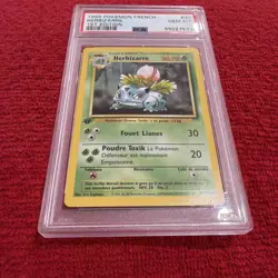 1999 POKEMON FRENCH HERBIZARRE #30 1st Edition PSA 10 - Image 3