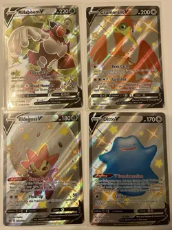 Pokemon Shiny V Lot- Ditto, Eldegoss, Cramorant, And Rillaboom. Shining Fates - Image 1
