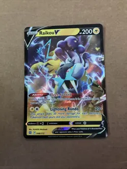 Pokemon TCG Raikou V 048/172 Brilliant Stars Holo Rate Full Art NM/Mint 048/172 - Image 1