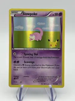 Pokemon Promo XY Generations 20th Anniversary Slowpoke #32/83 Holo (A1) - Image 1