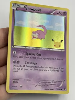 Pokemon Promo XY Generations 20th Anniversary Slowpoke #32/83 Holo (A1) - Image 4