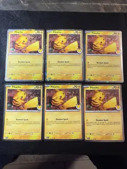 Pikachu 051 /162 Stamped 2026 Pokemon Day Promo lot of 6 - Image 1