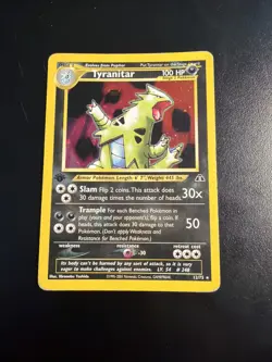 Pokemon Tyranitar 1. Edition 12/75 Neo Discovery Holo English Despotar - Image 1