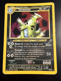 Pokemon Tyranitar 1. Edition 12/75 Neo Discovery Holo English Despotar - Image 2