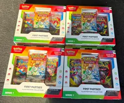 4x Pokemon TCG First Partner Illustration Collection Series 1 Box - Image 1