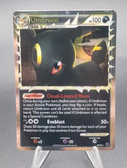 Pokemon TCG Umbreon Prime Undaunted Holo Rare 86/90 2010 - Image 1