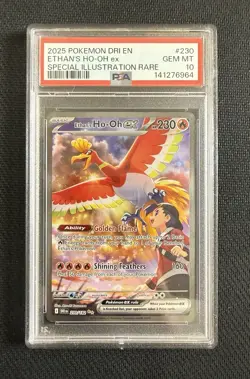 Pokemon 2025 Ethan's Ho-Oh ex 230/182 SIR Destined Rivals GEM MINT PSA 10 - Image 1