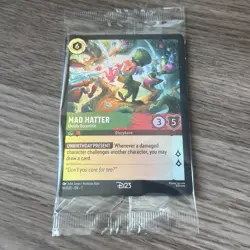 2026 Disney Lorcana D23 Promo MAD HATTER 16/D23 EN-7 Gold Member Exclusive Card - Image 2