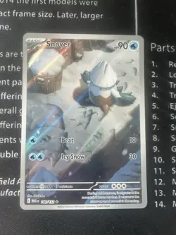 Pokemon TCG Mega Evolution Snover Illustration Card 140/132 M/Nm Condition - Image 1