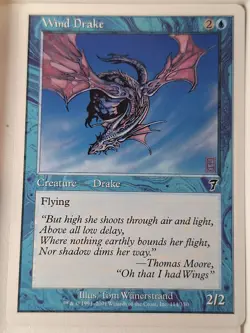 Wind Drake - 7th Edition Core Set - Magic the Gathering MTG Nice! - Image 1