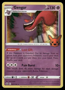 Pokemon Cards Gengar 057/198 Trick or Trade BOOster Holo Promo NM - Image 1