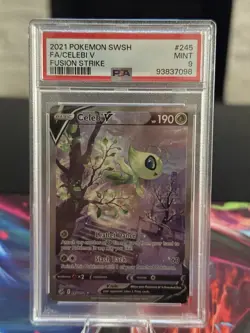 2021 Pokemon Celebi V Alt Art #245 Fusion Strike PSA 9 - Image 1