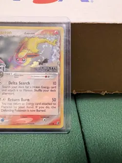 Pokemon TCG: Flareon Reverse Holo Stamped, #5/113 EX Delta Species, Damaged. - Image 4