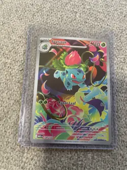 Pokemon TCG Ivysaur 134/132 ME01: Mega Evolution Illustration Rare Near Mint - Image 1