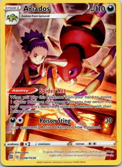 Ariados TG09/TG30 Holo Brilliant Stars Trainer Gallery Pokemon Near Mint - Image 1