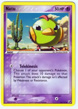 Natu Common Unseen Forces 63/115 LP Pokemon TCG - Image 1