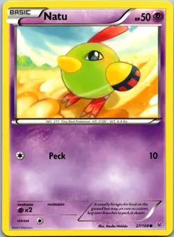Natu (27) 27/108 - XY - Roaring Skies Common Pokemon TCG LP - Image 1