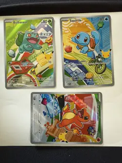 Pokemon First Partner Illustration Collection Gen 1 Stamped 30th anniversary - Image 1