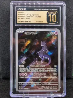 Mewtwo 183/165 AR CGC PRESTINE 10 JPN Pokemon 151 Secret Art Rare Holo - Image 1