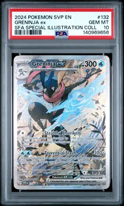 2024 POKEMON SVP EN-SV BLACK STAR PROMO #132 GRENINJA EX PSA 10 - Image 1