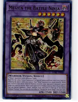 Yu-Gi-Oh 1st edition Meizen the Battle Ninja Ultra Rare #DABL-EN040 - Image 1