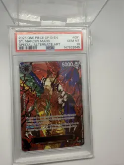 2025 ONE PIECE CARRYING ON HIS WILL SPECIAL ALT ART #091 ST. MARCUS MARS PSA 10 - Image 1