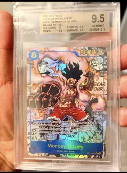 One Piece TCG Monkey.D.Luffy (OP11-118 A Fist of Divine Speed) Manga Rare NM - Image 1