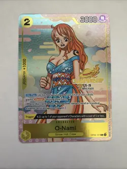 One Piece O-Nami Nami OP06-101 Championship CS 25-26 Stamp Promo - Image 1