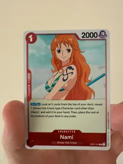 PRE ERRATA Nami - Romance Dawn Rare (OP01) Foil One Piece TCG English - Image 1