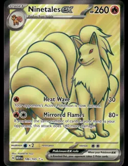 Pokemon Cards Ninetales ex 186/165 151 Ultra Rare NM - Image 1