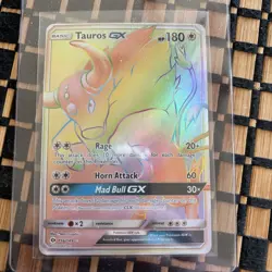 Tauros GX 156/149 - Sun & Moon Base Set Pokemon Card - NM - Image 1
