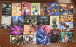 MTG Final Fantasy Art Cards Mixed Lot 22 Sephiroth Yuna, Dion, Gold Signature - Image 1