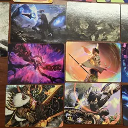 MTG Final Fantasy Art Cards Mixed Lot 22 Sephiroth Yuna, Dion, Gold Signature - Image 2