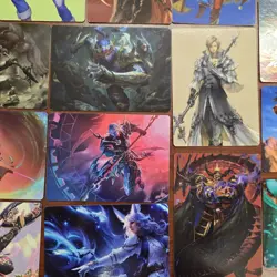 MTG Final Fantasy Art Cards Mixed Lot 22 Sephiroth Yuna, Dion, Gold Signature - Image 3