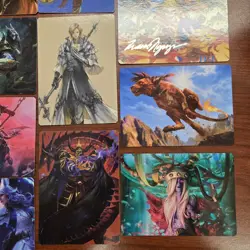 MTG Final Fantasy Art Cards Mixed Lot 22 Sephiroth Yuna, Dion, Gold Signature - Image 4