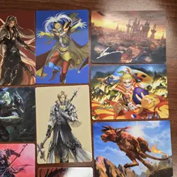 MTG Final Fantasy Art Cards Mixed Lot 22 Sephiroth Yuna, Dion, Gold Signature - Image 5