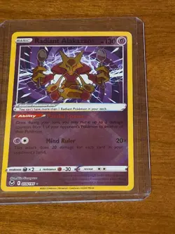 Pokemon TCG Radiant Alakazam 059/195 Silver Tempest Radiant Rare Holo Card - Image 1