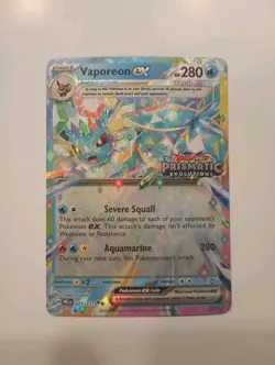 Vaporeon ex 023/131 Prismatic Evolutions Stamped Promo Pokemon Card 2025 NM - Image 1