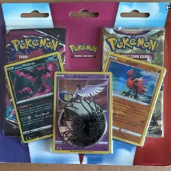 Pokemon TCG Galarian Articuno Zapdos Moltres Booster Pack Foil Cards Coin - Image 1