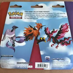 Pokemon TCG Galarian Articuno Zapdos Moltres Booster Pack Foil Cards Coin - Image 2