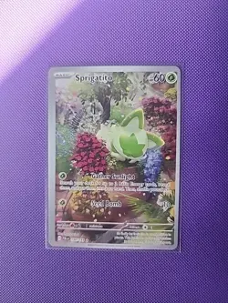 Sprigatito Paldea Evolved Full Art Holo Card 196/193 Rare Illustration - Image 1