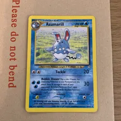 Azumarill 2/111 Holo Rare Neo Genesis Pokemon Card - Holo Swirl - LP - Image 1