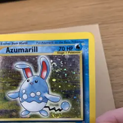 Azumarill 2/111 Holo Rare Neo Genesis Pokemon Card - Holo Swirl - LP - Image 2