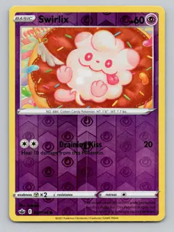 Reverse Holo Swirlix 067/198 Common SWSH06: Chilling Reign Pokemon - Image 1