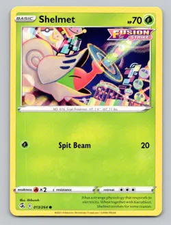 Shelmet 013/264 Common SWSH08: Fusion Strike Pokemon - Image 1