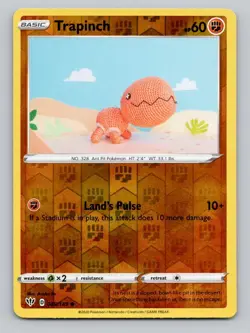 Reverse Holo Trapinch 089/189 Common SWSH03: Darkness Ablaze Pokemon - Image 1