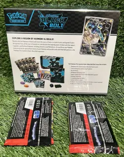 Pokemon TCG Black Bolt Elite Trainer Box (ETB) + 2 Mega Evolution Packs SEALED - Image 2